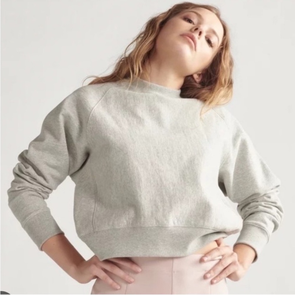 Thakoon Crew Neck Light Heather Gray Sweatshirt medium